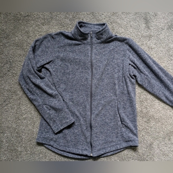 Duluth Trading Co Tops - Duluth Trading Full Zip Fleece Jacket Frost Lake Gray Size Medium